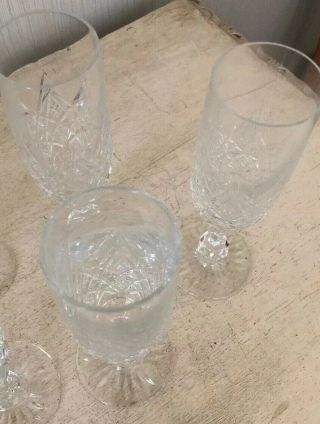 Vintage Signed Baccarat Cut Crystal Set of 6 Champagne Flutes Glasses Stemware A 4
