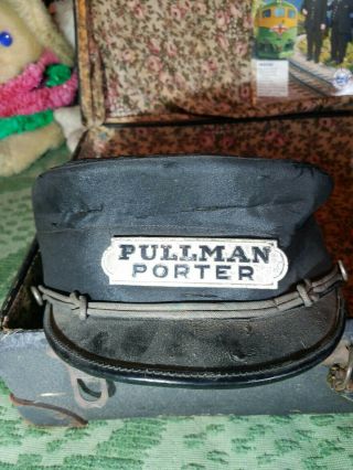 Rare Vintage Pullman Porter Hat Railroad Chicago Vtg Antique Badge Train Civil