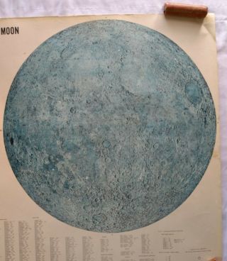 Vintage 1966 Your Guide to the Moon Poster Map 5