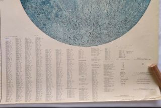Vintage 1966 Your Guide to the Moon Poster Map 6