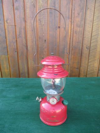 Vintage Coleman Lantern Red Model 200 Made In Canada Dated 5 60 1960