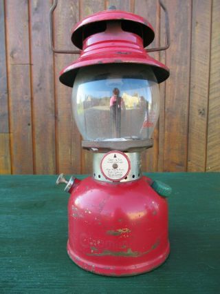 Vintage Coleman Lantern RED Model 200 Made in Canada Dated 5 60 1960 4