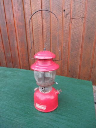 Vintage Coleman Lantern Red Model 200 Made In Canada Dated 5 63 1963