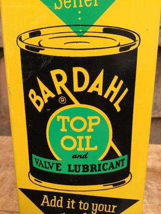 Vintage BARDAHL Motor OIL Motor Wall Mounted Display Rack Sign W 4oz NOS Can 8