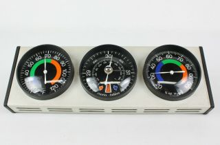 Vintage West Germany Thermometer,  Barometer,  Hygrometer Auto Gauge Racing,  F1