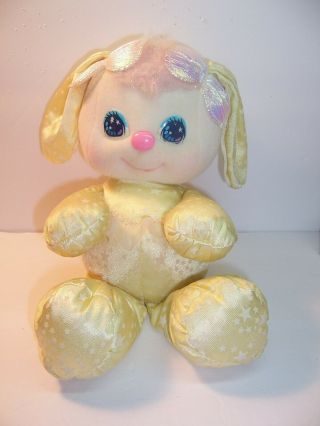 Vtg Mattel Pj Sparkles Sparklins Yellow Plush Pet Bunny Glow In The Dark Vgc