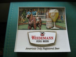 Vintage Antique Wiedemann Beer Sign Horse Racing Kentucky Derby Nr