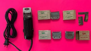 Vintage Oster Clippers Model 76 With Spare Blades Assembly Boxes
