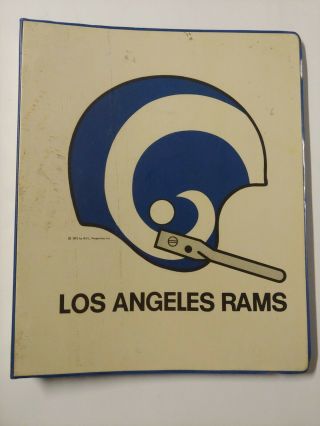 Vintage 1971 Los Angeles Rams Nfl Football Team 3 Ring Binder