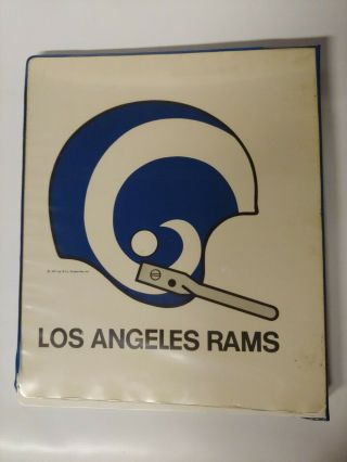 Vintage 1971 LOS ANGELES RAMS NFL FOOTBALL Team 3 Ring Binder 5
