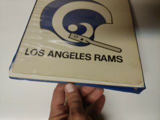 Vintage 1971 LOS ANGELES RAMS NFL FOOTBALL Team 3 Ring Binder 6