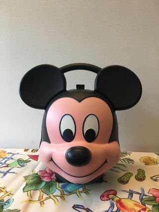 Vintage Mickey Mouse Head Lunch Box By Aladdin Industries Made In Usa