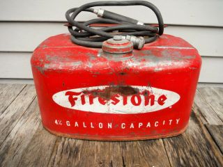 Vintage Firestone Boat Motor Can Oil Can 4.  5 Gallon Rare Nr Sign Neat