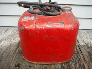 VINTAGE FIRESTONE BOAT MOTOR CAN OIL CAN 4.  5 GALLON RARE NR Sign neat 4