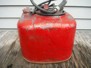 VINTAGE FIRESTONE BOAT MOTOR CAN OIL CAN 4.  5 GALLON RARE NR Sign neat 6