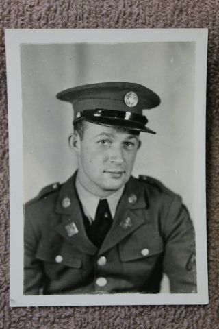 Small Named Ww2 Photograph Of U.  S.  Army Soldier From Alabama