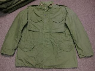 Vtg 70s Vietnam Us Army Military M1965 M65 Cold Weather Field Jacket Large Long