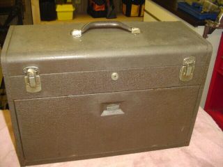 Vintage Kennedy 520 Machinist Tool Box Tool Chest 7 Drawers With Keys.  Usa