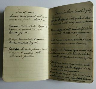 Antique / Vintage Hand Written Recipe Cookery Book,  Clippings