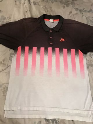 Vintage Nike Challenge Court Andre Agassi Polo Size Xl Tennis