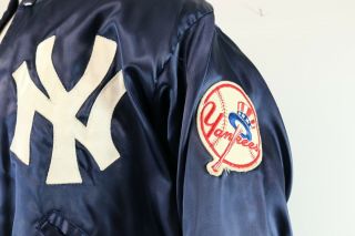 Vintage 1970 ' s NY Yankees Satin Jacket Felco Varsity MLB Licensed Baseball Sz L 2