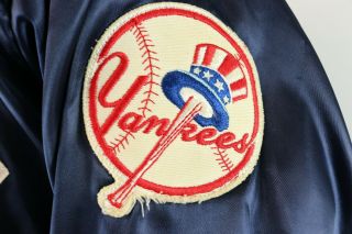 Vintage 1970 ' s NY Yankees Satin Jacket Felco Varsity MLB Licensed Baseball Sz L 3