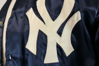 Vintage 1970 ' s NY Yankees Satin Jacket Felco Varsity MLB Licensed Baseball Sz L 5