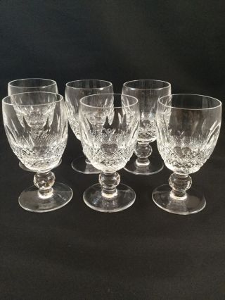 Vintage Waterford Crystal Colleen Short Stem White Wine Glasses Set Of 6