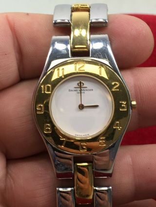 Vintage Baume & Mercier Geneve Women Ladies Watch Gold Plated And Silver Tone