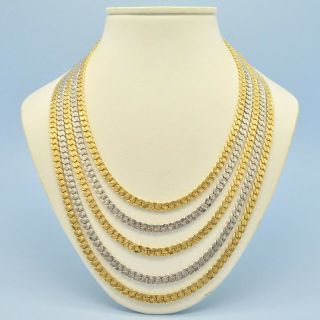 Vintage Necklace Goldette Ny 1970s Goldtone & Silvertone Multi Chain Jewellery