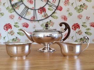Antique Art Nouveau Silver Plated Bachelor Tea Set By John Round & Sons C1900