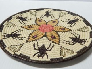 Xfine Vintage Wounaan Darien Embera Indian Fine Weave Basket Pictorial Tray