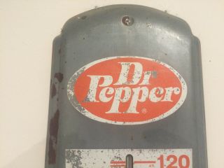 VINTAGE DR PEPPER THERMOMETER METAL SIGN 