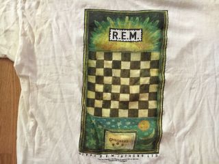 Vintage REM Automatic for the People Shirt Concert XL RARE Checkers 92 2