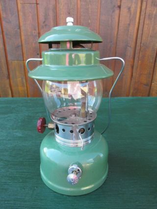 Vintage Coleman AFC Lantern Green Model 1010,  ASH FLASH Glass Globe 6