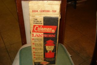 Vintage Coleman Camping Lantern 200a195 Red W/papers & Box