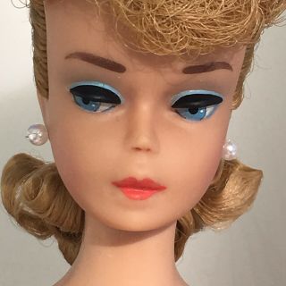 6 or 7 PONYTAIL BARBIE - Ash Blonde 1963 vintage Orig.  face paint 2