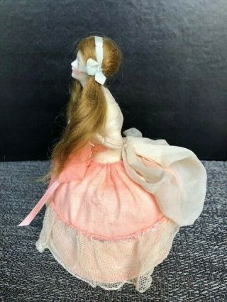 ANTIQUE GERMAN BISQUE HALF DOLL MOHAIR EXTENDED ARMS 3