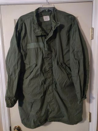 Vtg Us Army Military M65 Extreme Cold Weather Fishtail Parka No Liner