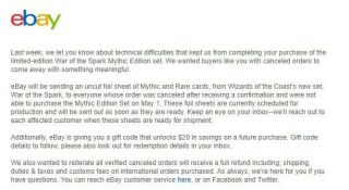 Magic War Of The Spark Uncut Foil Sheet Rare,  Mythic Edition Mtg