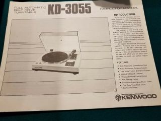 Vintage KENWOOD KD - 3055 belt drive Turntable.  I purchased this in 1978 5