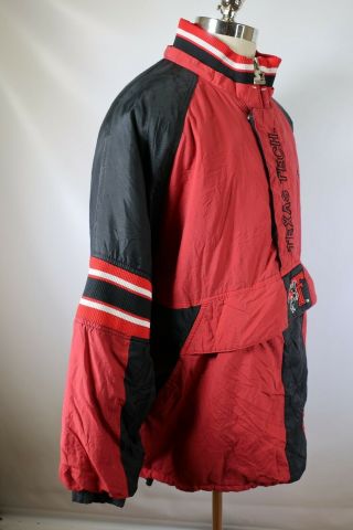 B5957 VTG STARTER Texas Tech Red Raiders NCAA Pullover Jacket Size XL 5