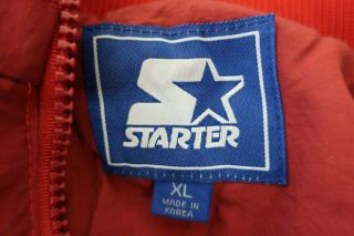B5957 VTG STARTER Texas Tech Red Raiders NCAA Pullover Jacket Size XL 7