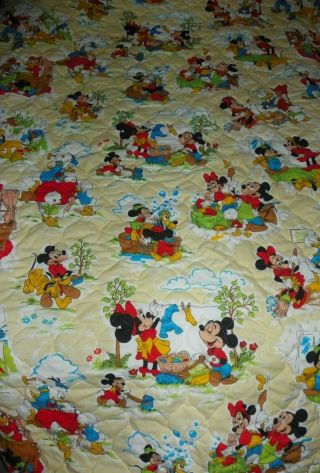 VTG Pacific Mickey Mouse and Friends Bedspread Walt Disney Productions 90 X 105 2