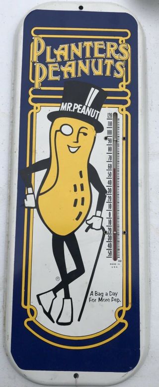 Vintage Planters Mr Peanut Thermometer 16 " Limited Edition First Issue Sb1