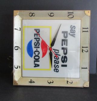 1959 Vintage Rare Antique Say Pepsi Please Clock Wow 4