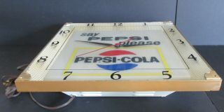 1959 Vintage Rare Antique Say Pepsi Please Clock Wow 7