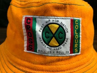 VTG Jamaican Cross Colours Post Hip Hop Nation Academic Hard Wear Bucket Hat VGC 2