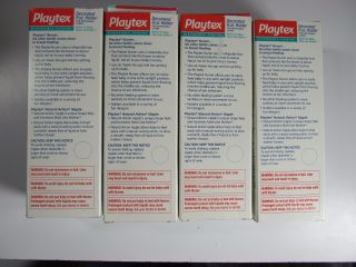 4 Vintage Playtex 8oz Decorated Nurser Bottle Most Like Mother Top Nipples Girls 3