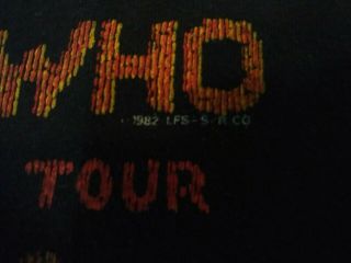 VTG The Who ' 82 American Tour Concert T - Shirt Mens SZ M Rock Band S/S Robot Tee 4